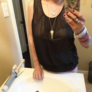 Sheer Sleeveless Shirt
